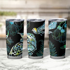 Aotearoa Maori Mahuru Tumbler Cup Spring Time - Paua Shell Green