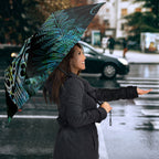 Aotearoa Maori Mahuru Umbrella Spring Time - Paua Shell Green