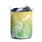 Aotearoa Maori Mahuru Tui With Pikawakawa Laundry Basket Spring Time