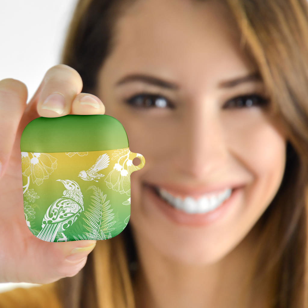 Aotearoa Maori Mahuru Tui With Pikawakawa AirPods Case Spring Time