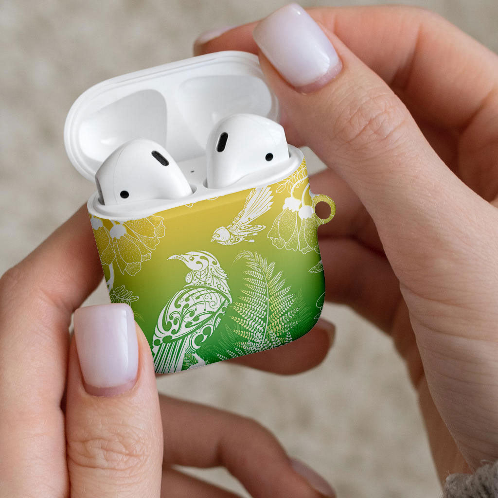 Aotearoa Maori Mahuru Tui With Pikawakawa AirPods Case Spring Time