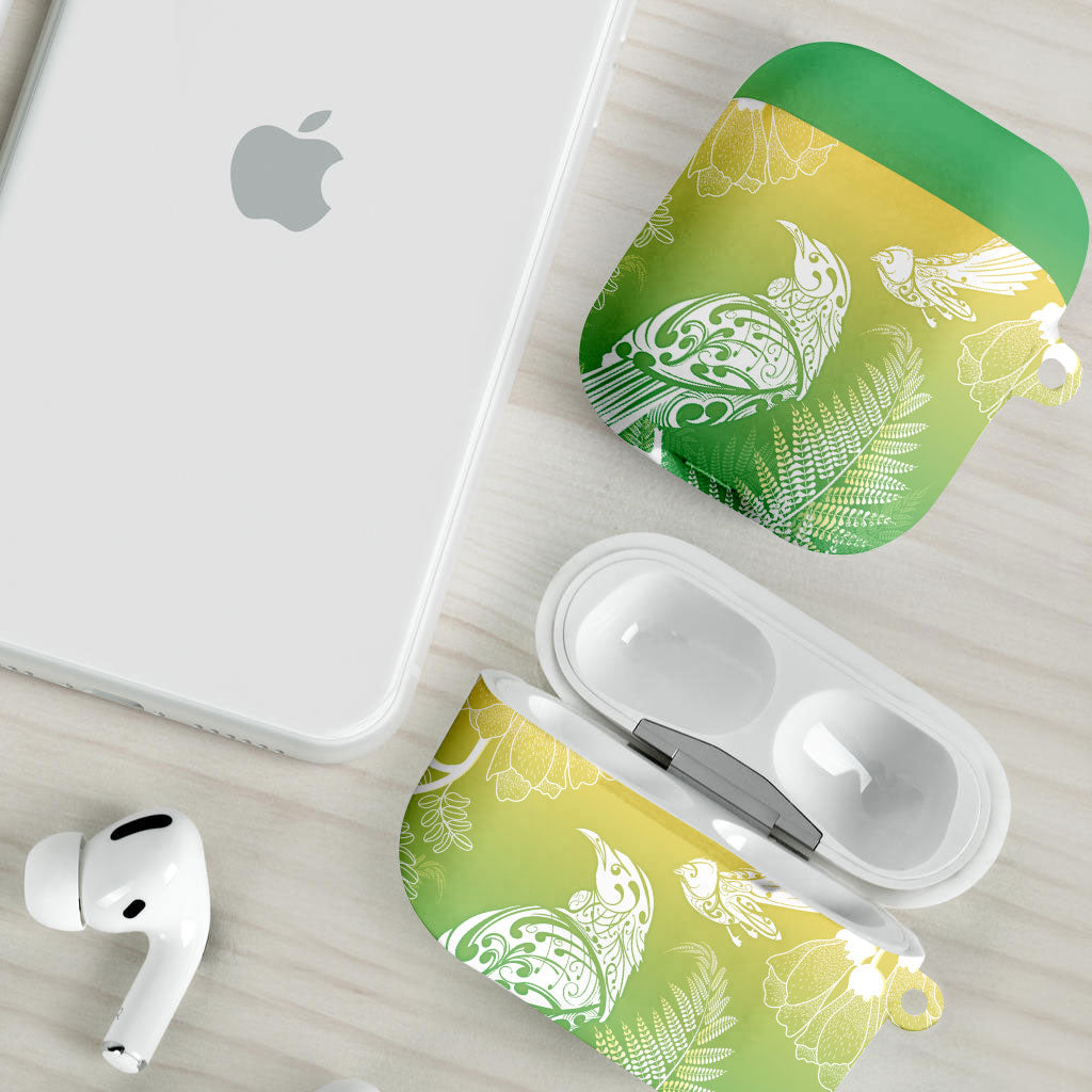 Aotearoa Maori Mahuru Tui With Pikawakawa AirPods Case Spring Time