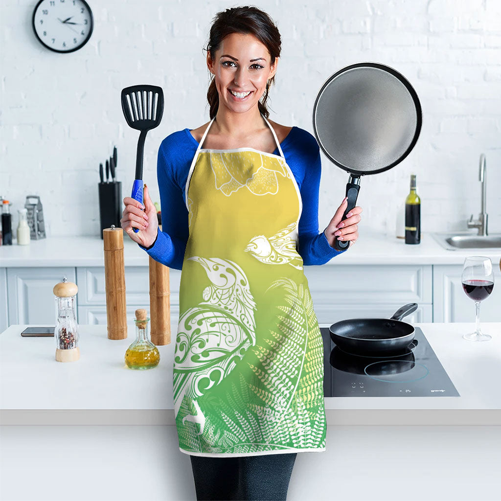 Aotearoa Maori Mahuru Tui With Pikawakawa Apron Spring Time