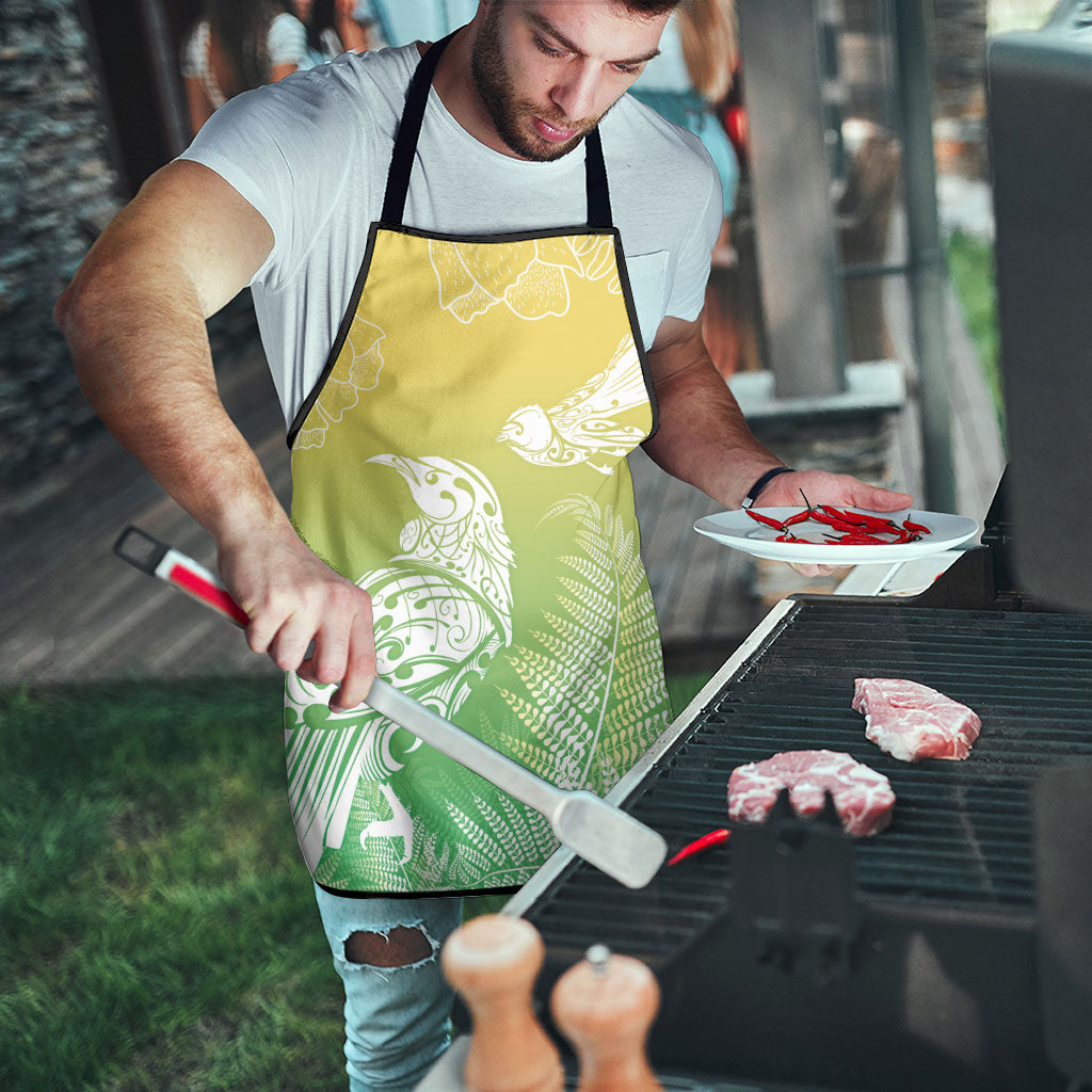 Aotearoa Maori Mahuru Tui With Pikawakawa Apron Spring Time