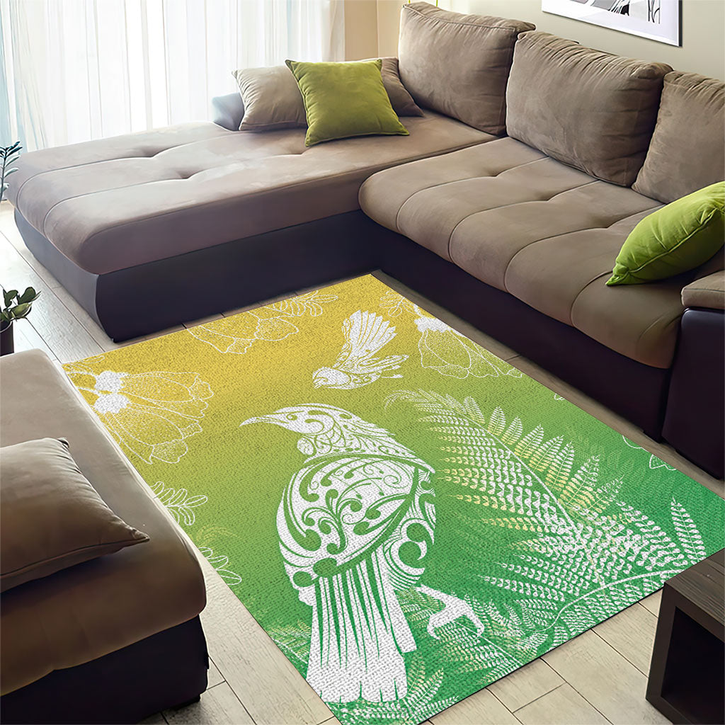 Aotearoa Maori Mahuru Tui With Pikawakawa Area Rug Spring Time