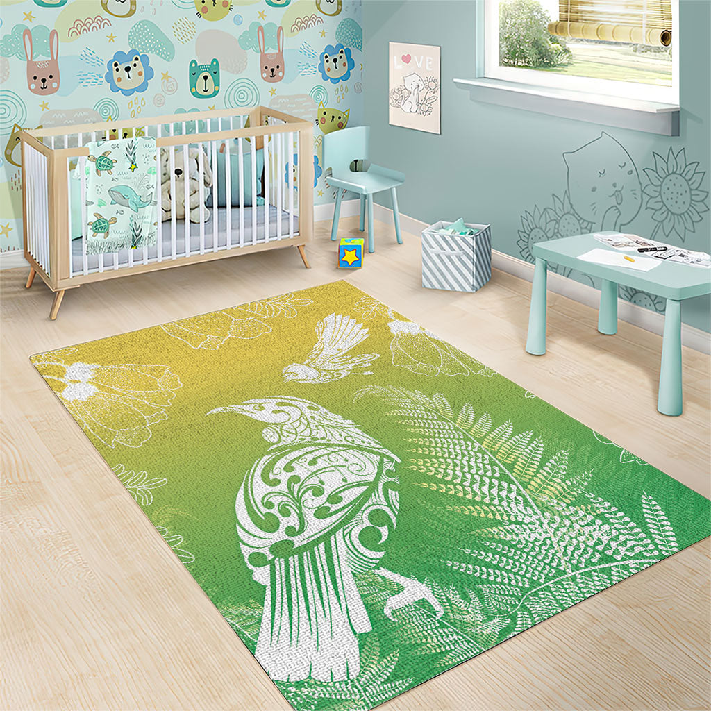 Aotearoa Maori Mahuru Tui With Pikawakawa Area Rug Spring Time