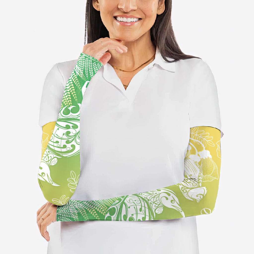 Aotearoa Maori Mahuru Tui With Pikawakawa Arm Sleeves Spring Time