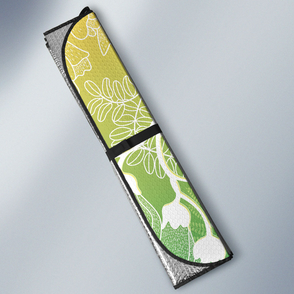 Aotearoa Maori Mahuru Tui With Pikawakawa Auto Sun Shade Spring Time