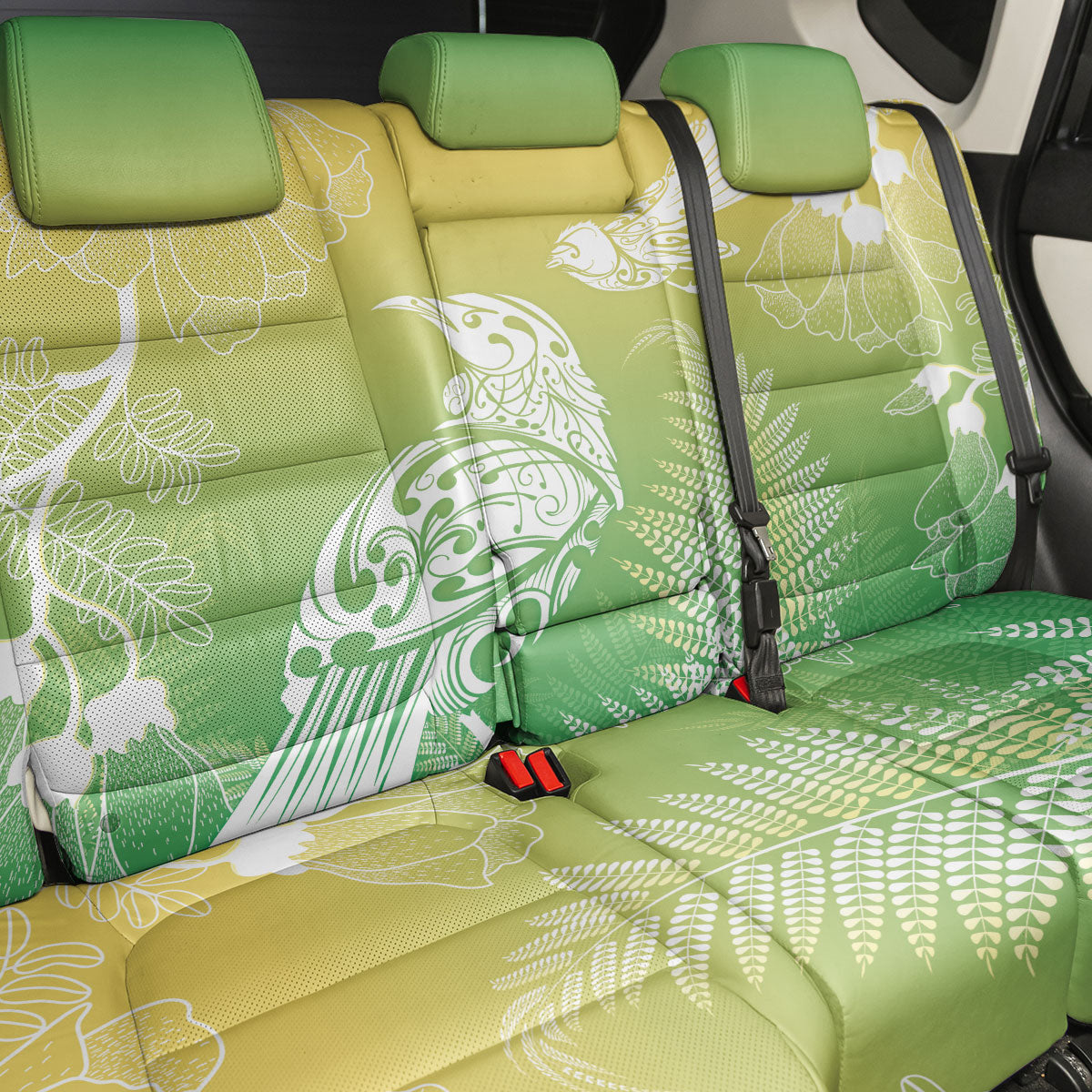 Aotearoa Maori Mahuru Tui With Pikawakawa Back Car Seat Cover Spring Time