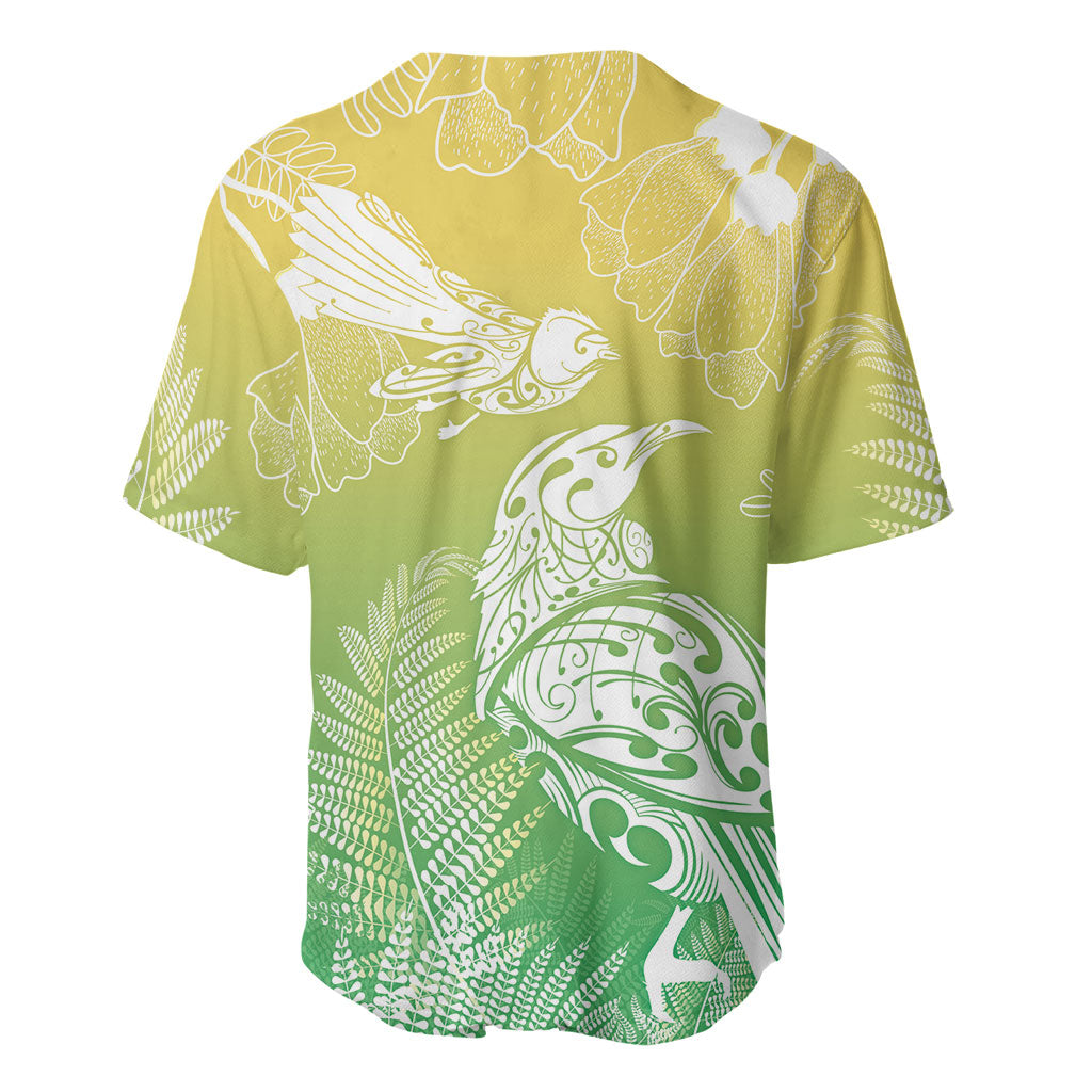 Aotearoa Maori Mahuru Tui With Pikawakawa Baseball Jersey Spring Time