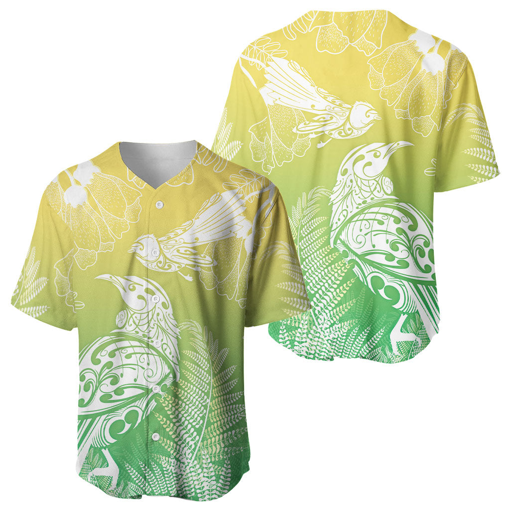 Aotearoa Maori Mahuru Tui With Pikawakawa Baseball Jersey Spring Time