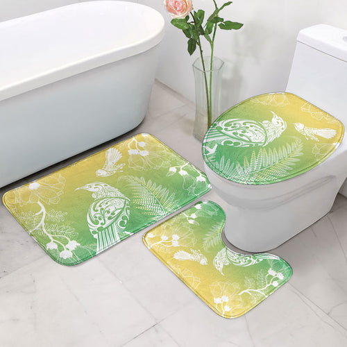 Aotearoa Maori Mahuru Tui With Pikawakawa Bathroom Set Spring Time