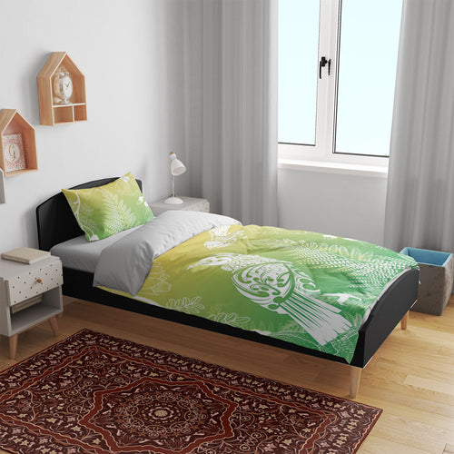 Aotearoa Maori Mahuru Tui With Pikawakawa Bedding Set Spring Time