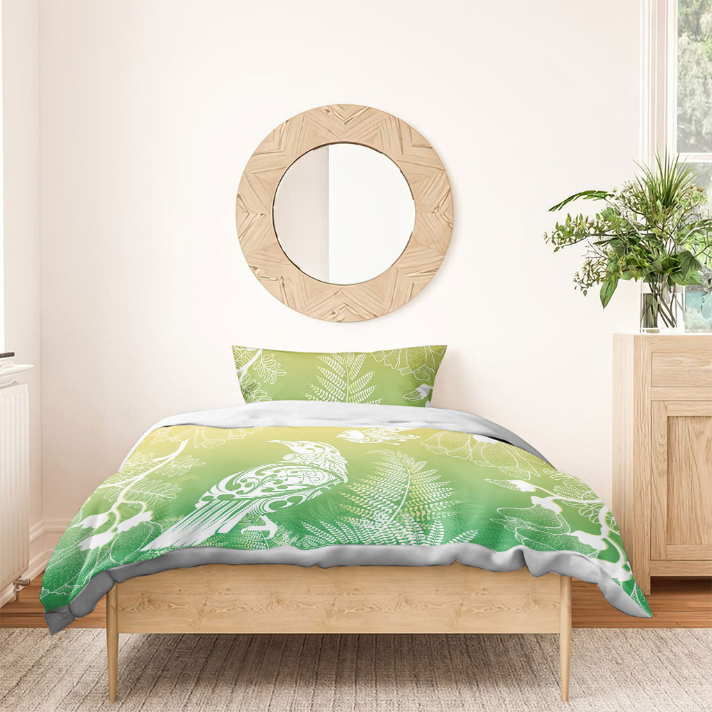 Aotearoa Maori Mahuru Tui With Pikawakawa Bedding Set Spring Time