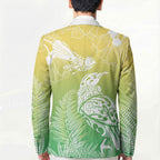 Aotearoa Maori Mahuru Tui With Pikawakawa Blazer Spring Time