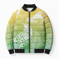 Aotearoa Maori Mahuru Tui With Pikawakawa Bomber Puffer Jacket Spring Time