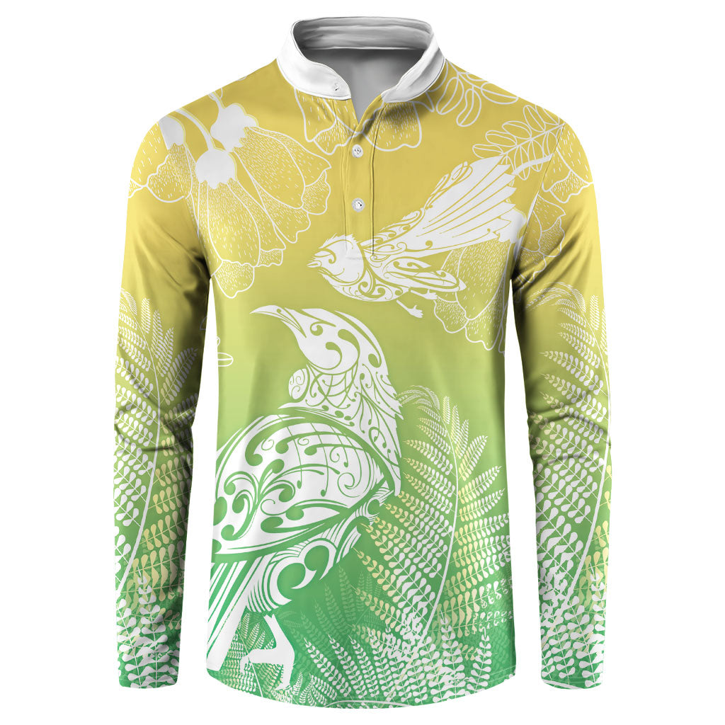 Aotearoa Maori Mahuru Tui With Pikawakawa Button Sweatshirt Spring Time