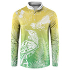 Aotearoa Maori Mahuru Tui With Pikawakawa Button Sweatshirt Spring Time