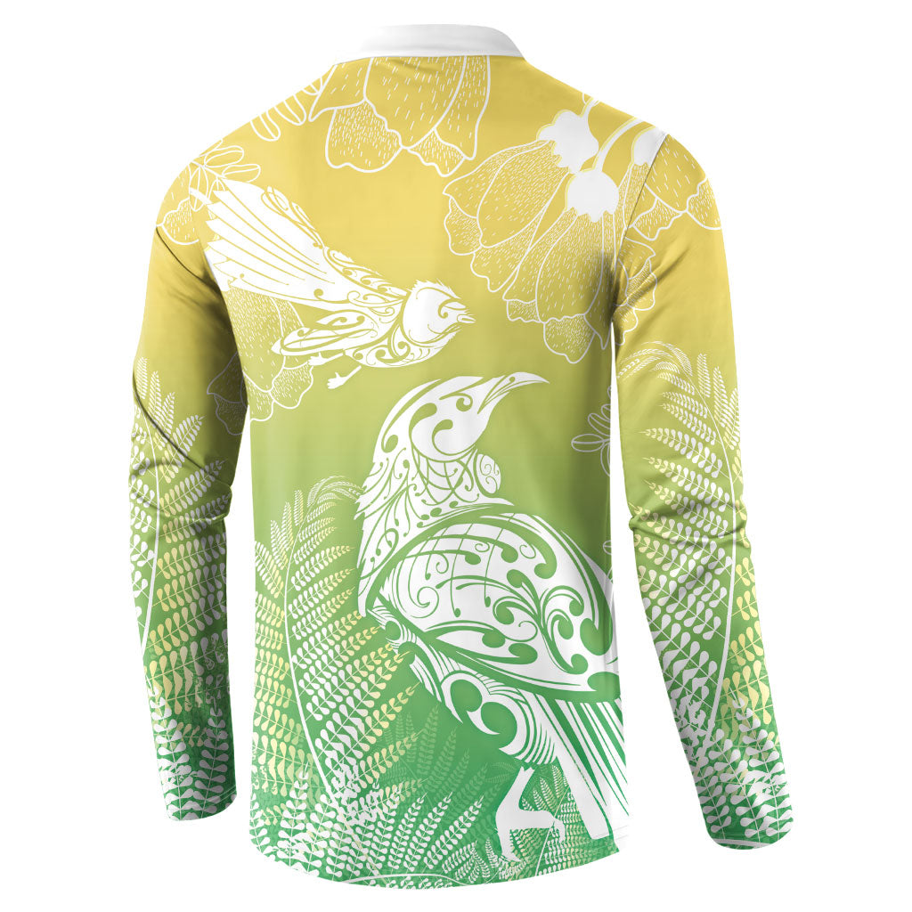 Aotearoa Maori Mahuru Tui With Pikawakawa Button Sweatshirt Spring Time