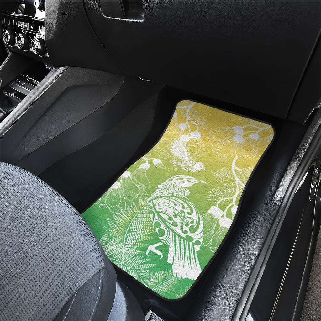 Aotearoa Maori Mahuru Tui With Pikawakawa Car Mats Spring Time