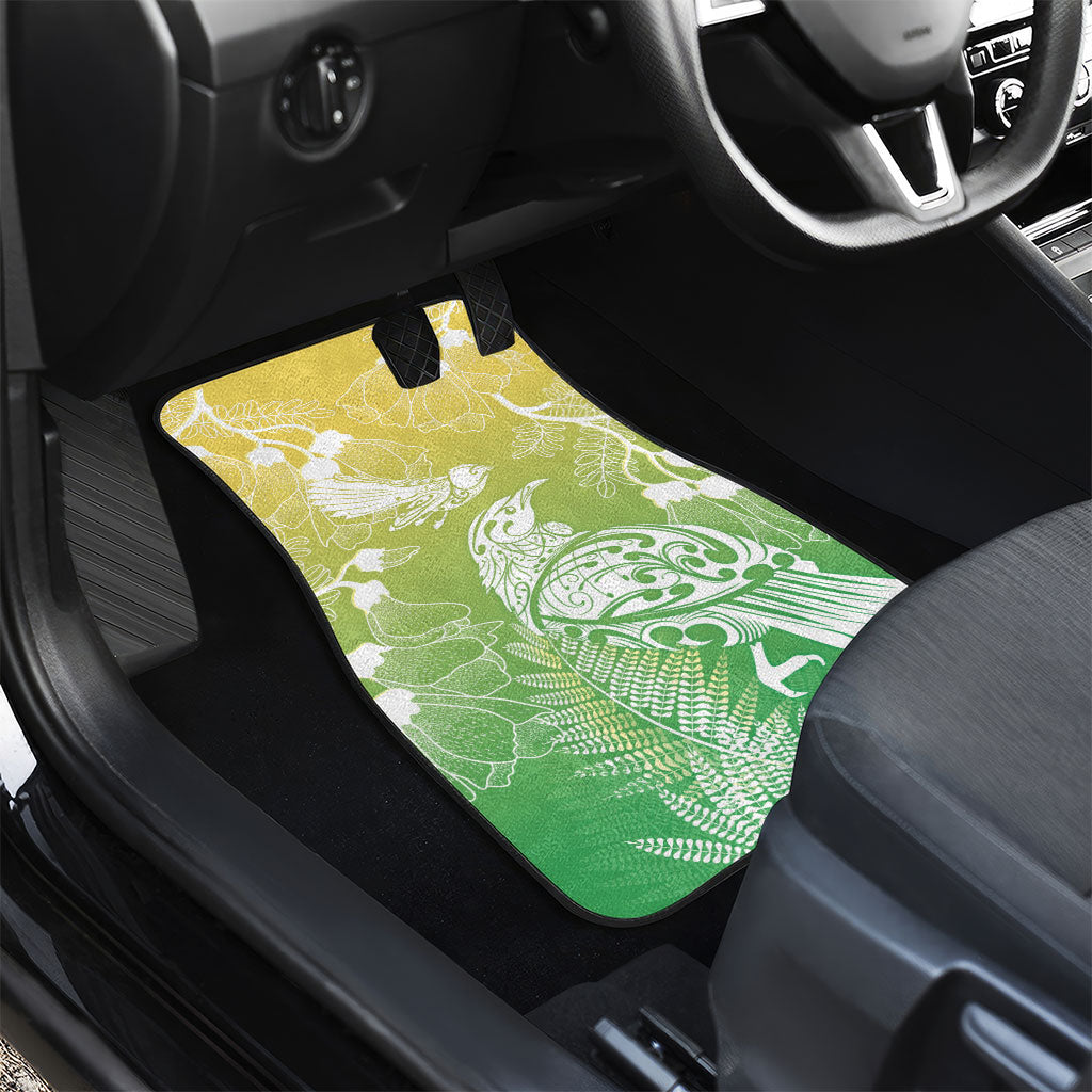Aotearoa Maori Mahuru Tui With Pikawakawa Car Mats Spring Time