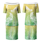 Aotearoa Maori Mahuru Tui With Pikawakawa Couples Matching Puletasi and Hawaiian Shirt Spring Time