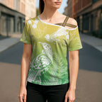 Aotearoa Maori Mahuru Tui With Pikawakawa Cross Shoulder Shirt Spring Time