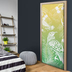 Aotearoa Maori Mahuru Tui With Pikawakawa Door Cover Spring Time