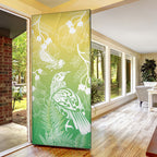 Aotearoa Maori Mahuru Tui With Pikawakawa Door Cover Spring Time