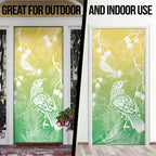 Aotearoa Maori Mahuru Tui With Pikawakawa Door Cover Spring Time