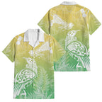 Aotearoa Maori Mahuru Tui With Pikawakawa Family Matching Short Sleeve Bodycon Dress and Hawaiian Shirt Spring Time