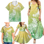 Aotearoa Maori Mahuru Tui With Pikawakawa Family Matching Summer Maxi Dress and Hawaiian Shirt Spring Time