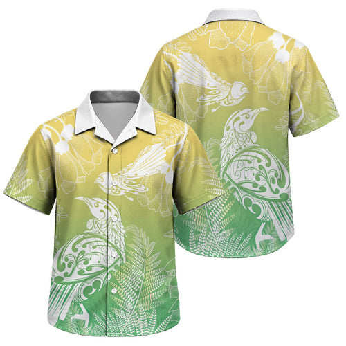 Aotearoa Maori Mahuru Tui With Pikawakawa Family Matching Summer Maxi Dress and Hawaiian Shirt Spring Time