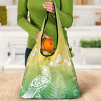 Aotearoa Maori Mahuru Tui With Pikawakawa Grocery Bag Spring Time