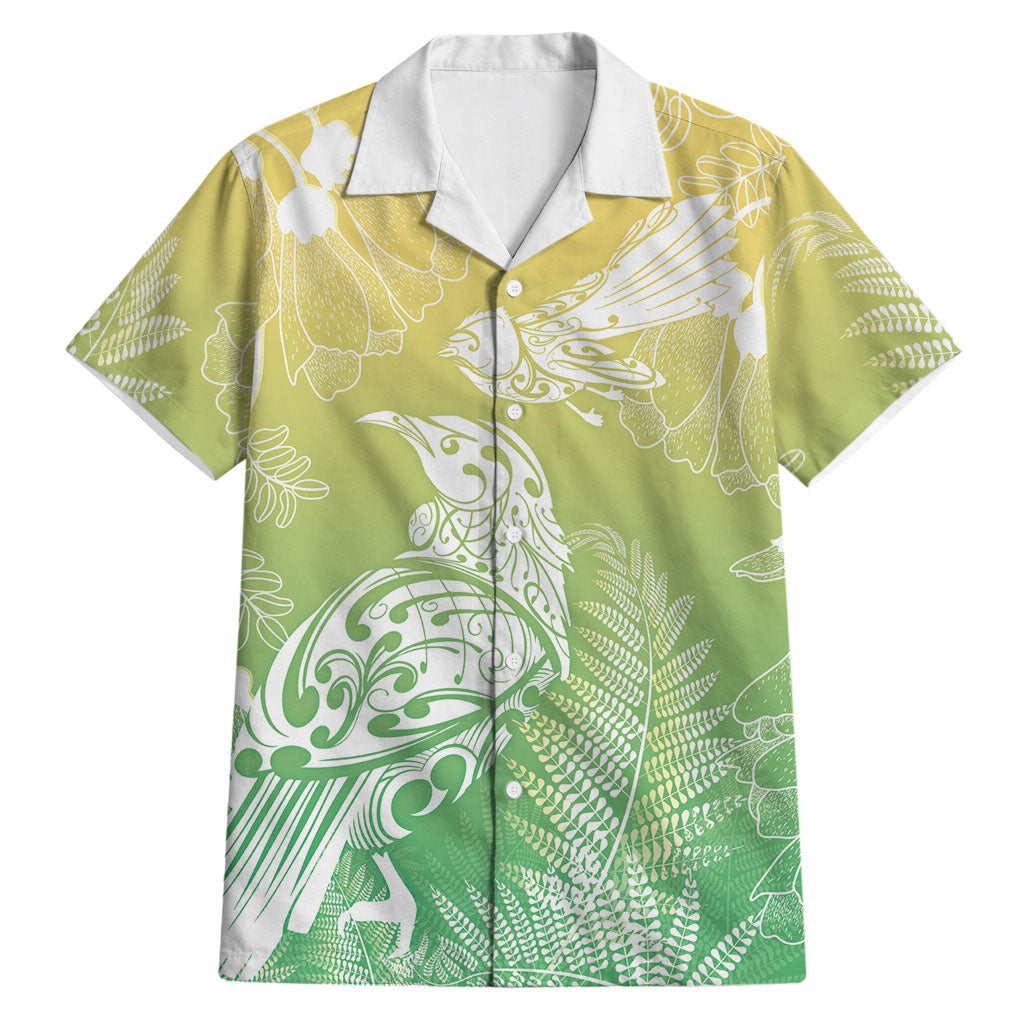 Aotearoa Maori Mahuru Tui With Pikawakawa Hawaiian Shirt Spring Time