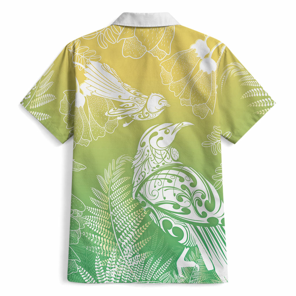 Aotearoa Maori Mahuru Tui With Pikawakawa Hawaiian Shirt Spring Time