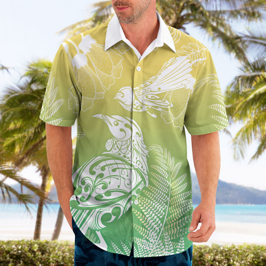 Aotearoa Maori Mahuru Tui With Pikawakawa Hawaiian Shirt Spring Time
