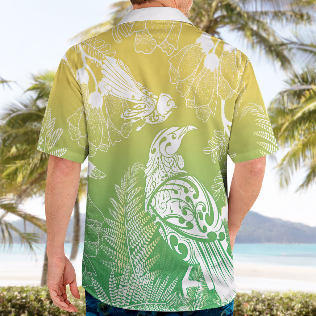 Aotearoa Maori Mahuru Tui With Pikawakawa Hawaiian Shirt Spring Time
