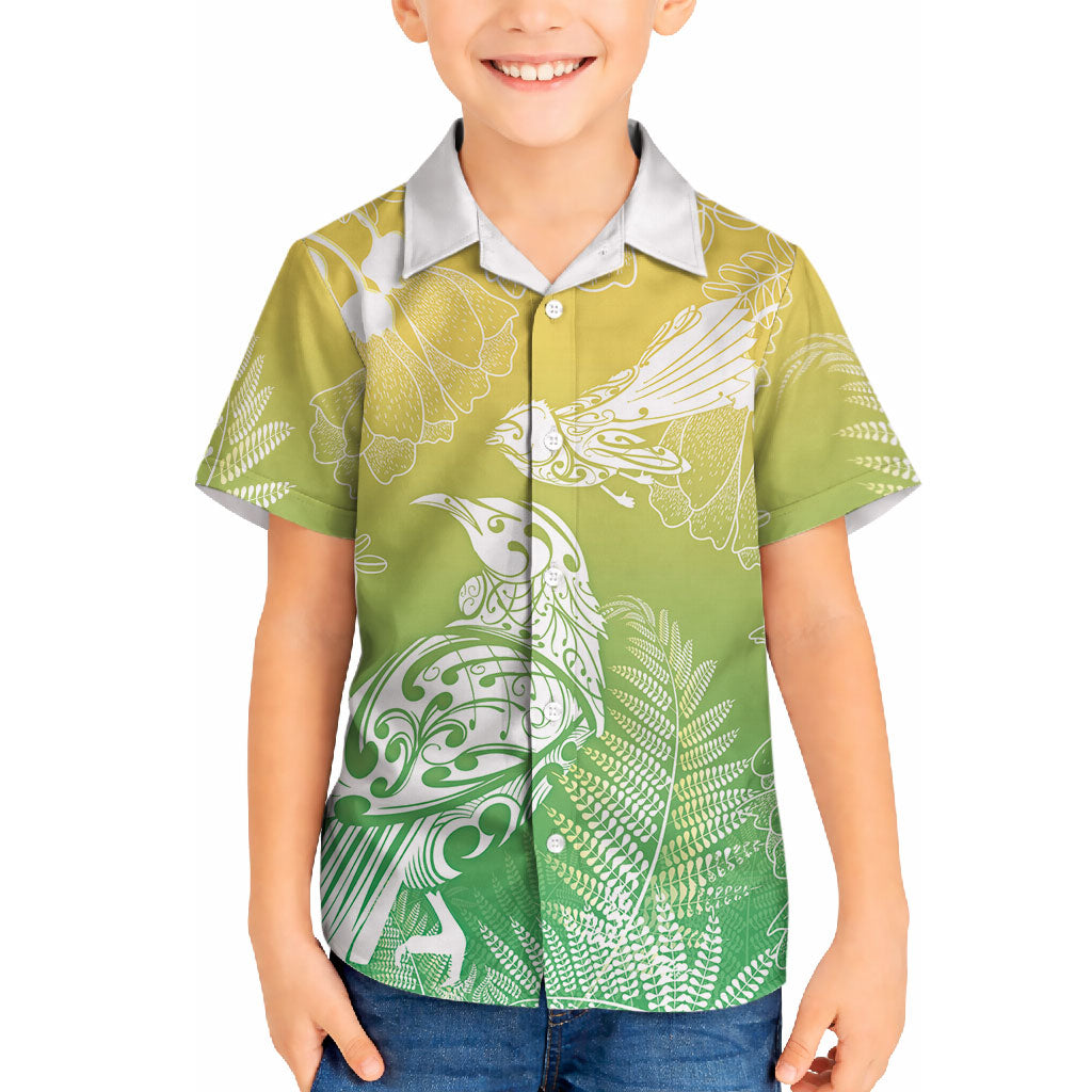 Aotearoa Maori Mahuru Tui With Pikawakawa Hawaiian Shirt Spring Time