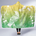 Aotearoa Maori Mahuru Tui With Pikawakawa Hooded Blanket Spring Time