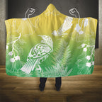 Aotearoa Maori Mahuru Tui With Pikawakawa Hooded Blanket Spring Time