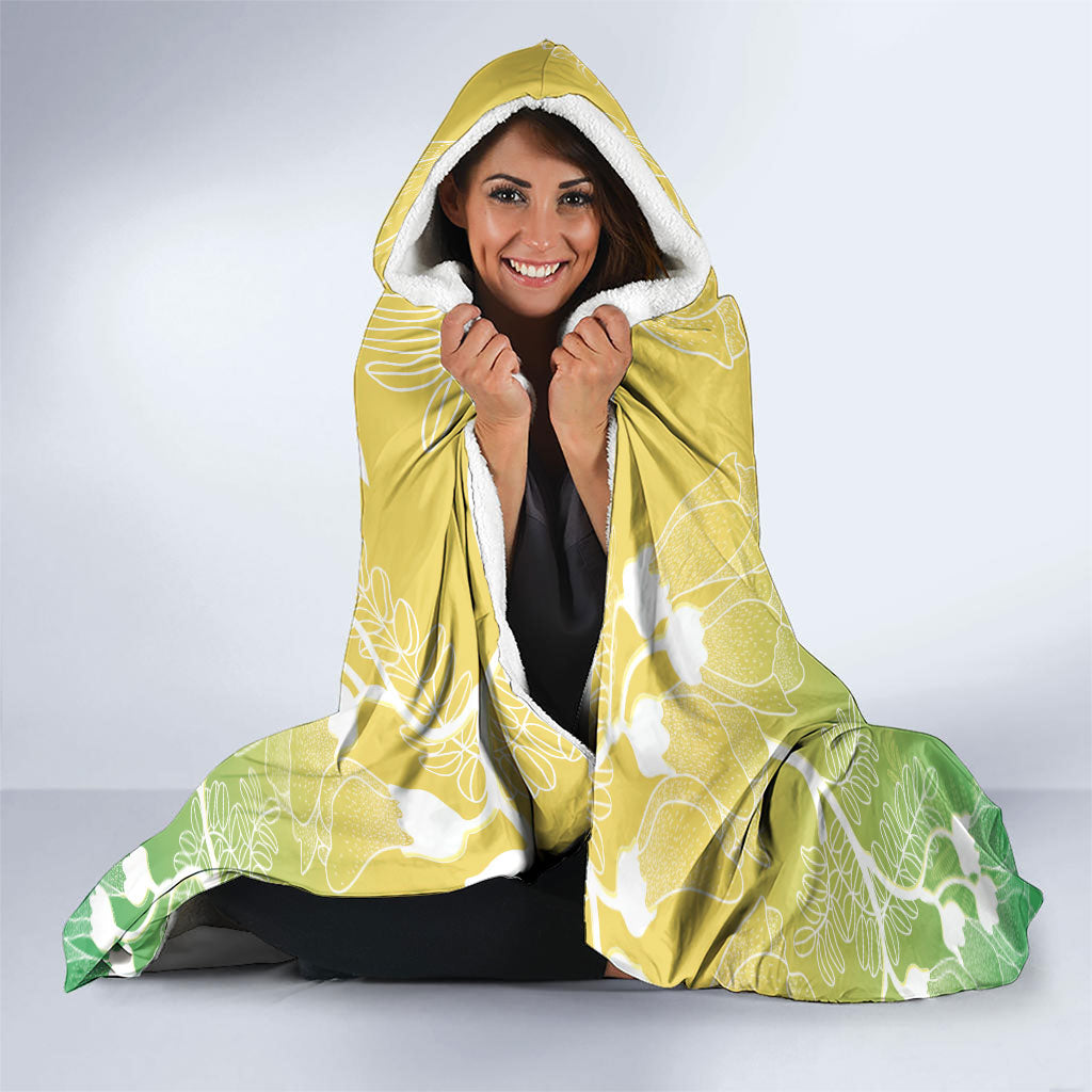 Aotearoa Maori Mahuru Tui With Pikawakawa Hooded Blanket Spring Time