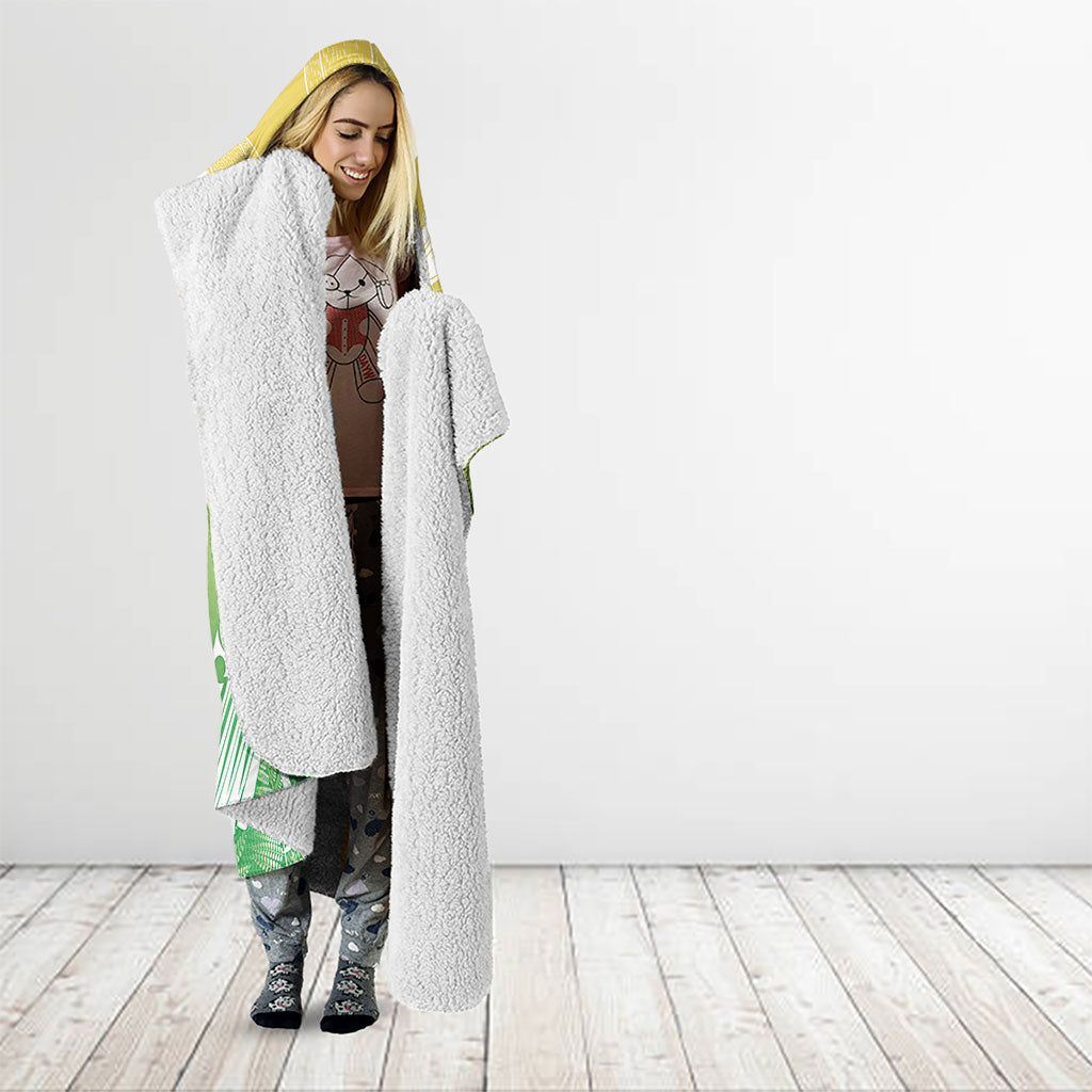 Aotearoa Maori Mahuru Tui With Pikawakawa Hooded Blanket Spring Time