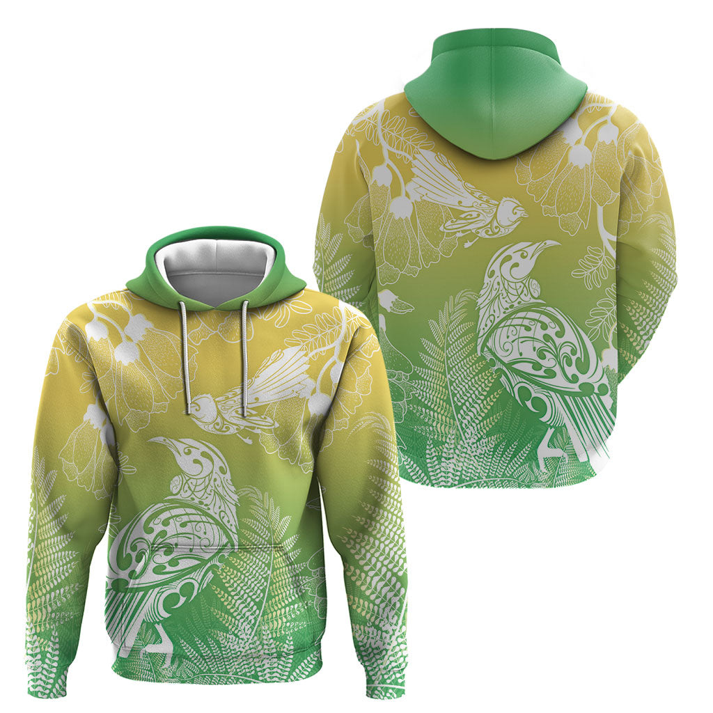 Aotearoa Maori Mahuru Tui With Pikawakawa Hoodie Spring Time