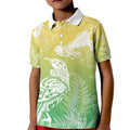 Aotearoa Maori Mahuru Tui With Pikawakawa Kid Polo Shirt Spring Time