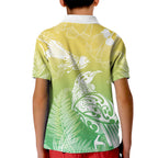 Aotearoa Maori Mahuru Tui With Pikawakawa Kid Polo Shirt Spring Time