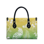 Aotearoa Maori Mahuru Tui With Pikawakawa Leather Bag Spring Time