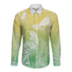 Aotearoa Maori Mahuru Tui With Pikawakawa Long Sleeve Button Shirt Spring Time