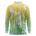Aotearoa Maori Mahuru Tui With Pikawakawa Long Sleeve Polo Shirt Spring Time