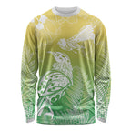 Aotearoa Maori Mahuru Tui With Pikawakawa Long Sleeve Shirt Spring Time